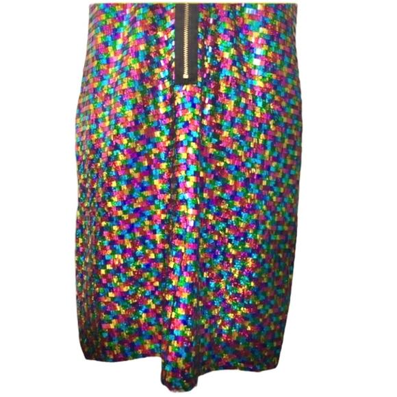 ASOS Rainbow Sequin Sleeveless Party Dress Size 8 NWT - Picture 12 of 12